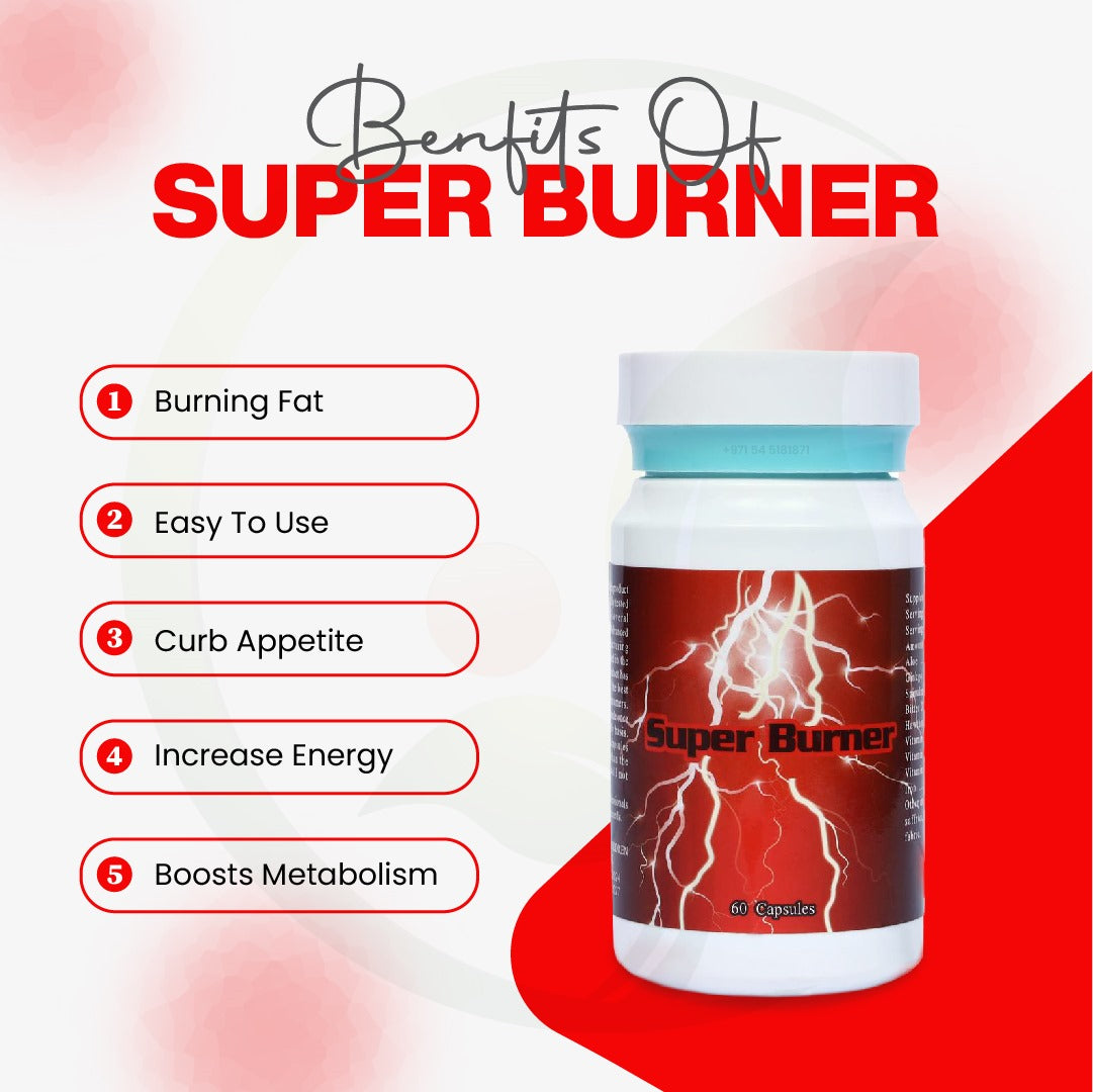 Benefits of super burner capsules. Burning Fat, Easy to Use, Curb Appetite, Increase Energy, Boosts Metabolism