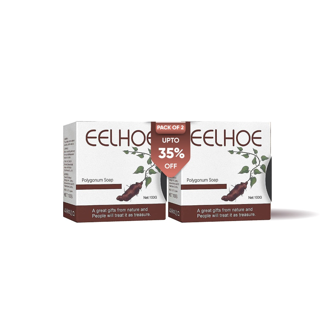 EELHOE Polygonum Natural Black Soap Shampoo for Hair Growth Pack of Two