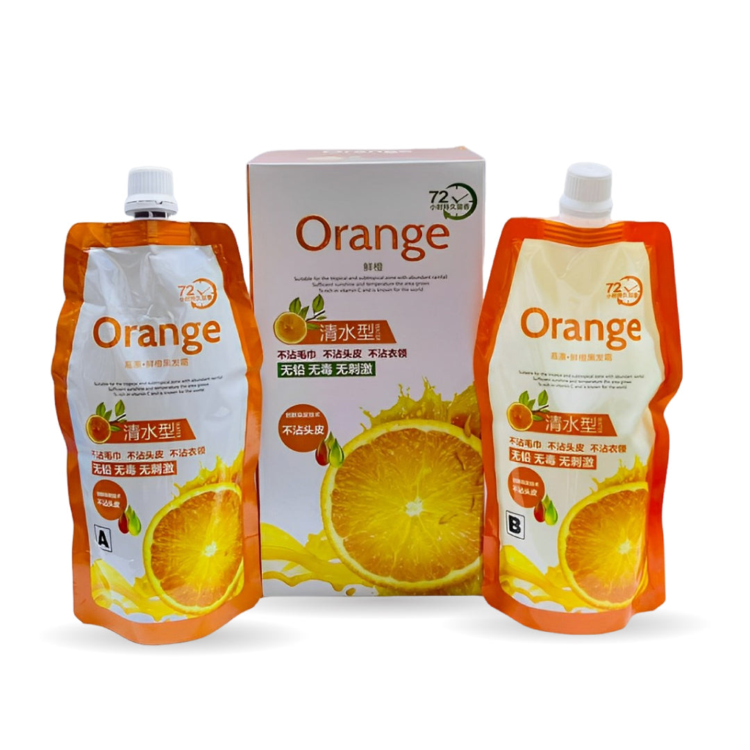 Hair Cream Set with Orange Flavour Hair Dye