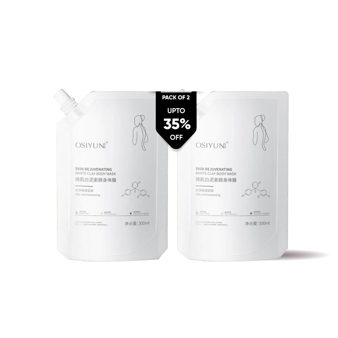 Osiyun Revitalizing White Clay Body Mask Pack of two