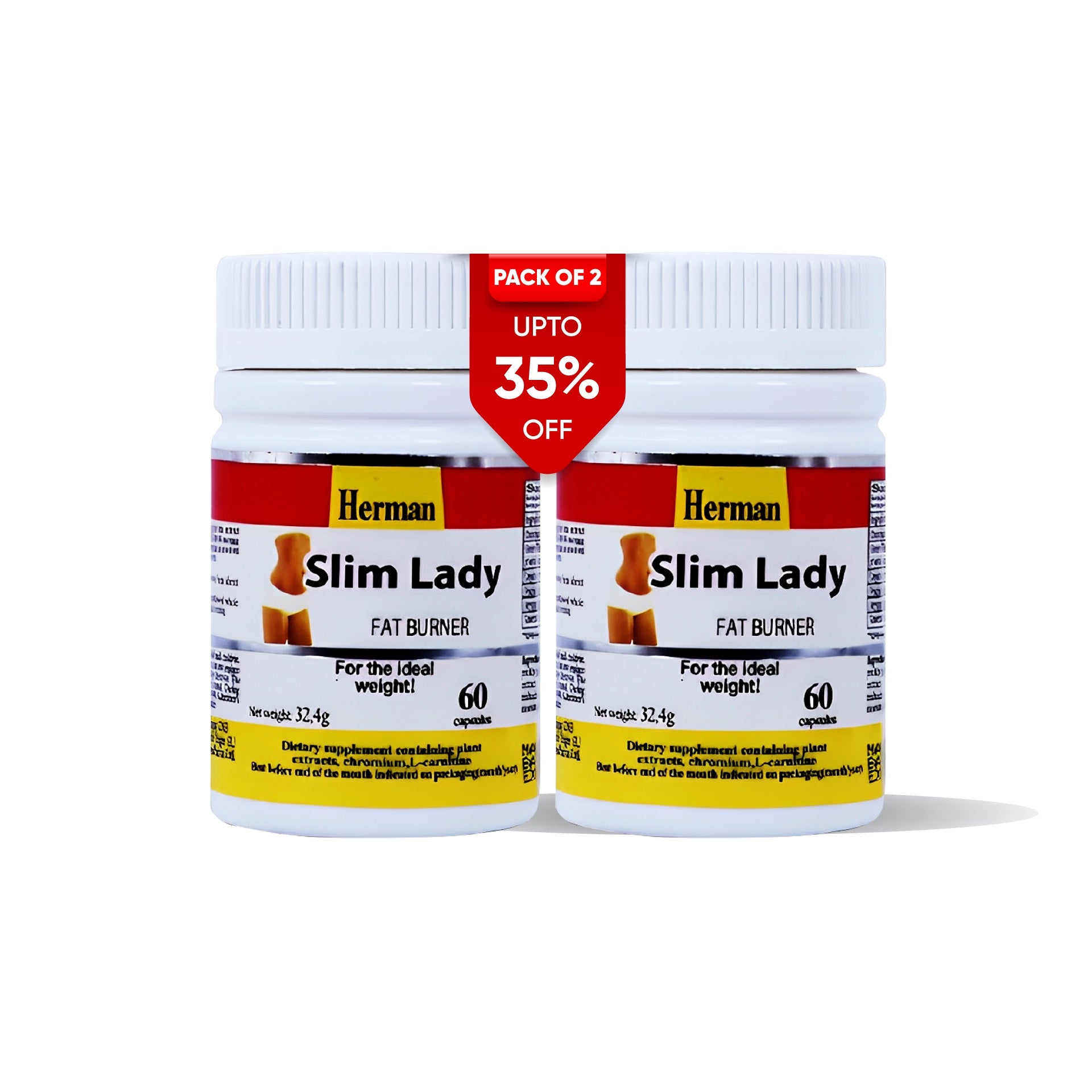 Herman Slim Lady Burning Fat Slimming Capsule pack of Two