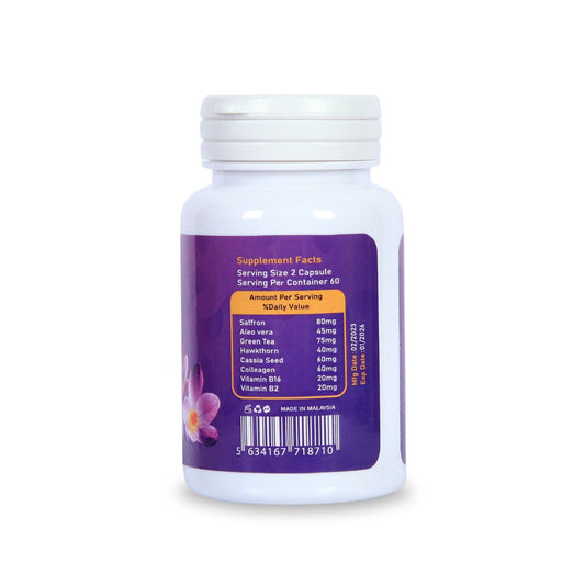 Slim Diet Saffron Supplement Capsule for Weight Loss Ingredients