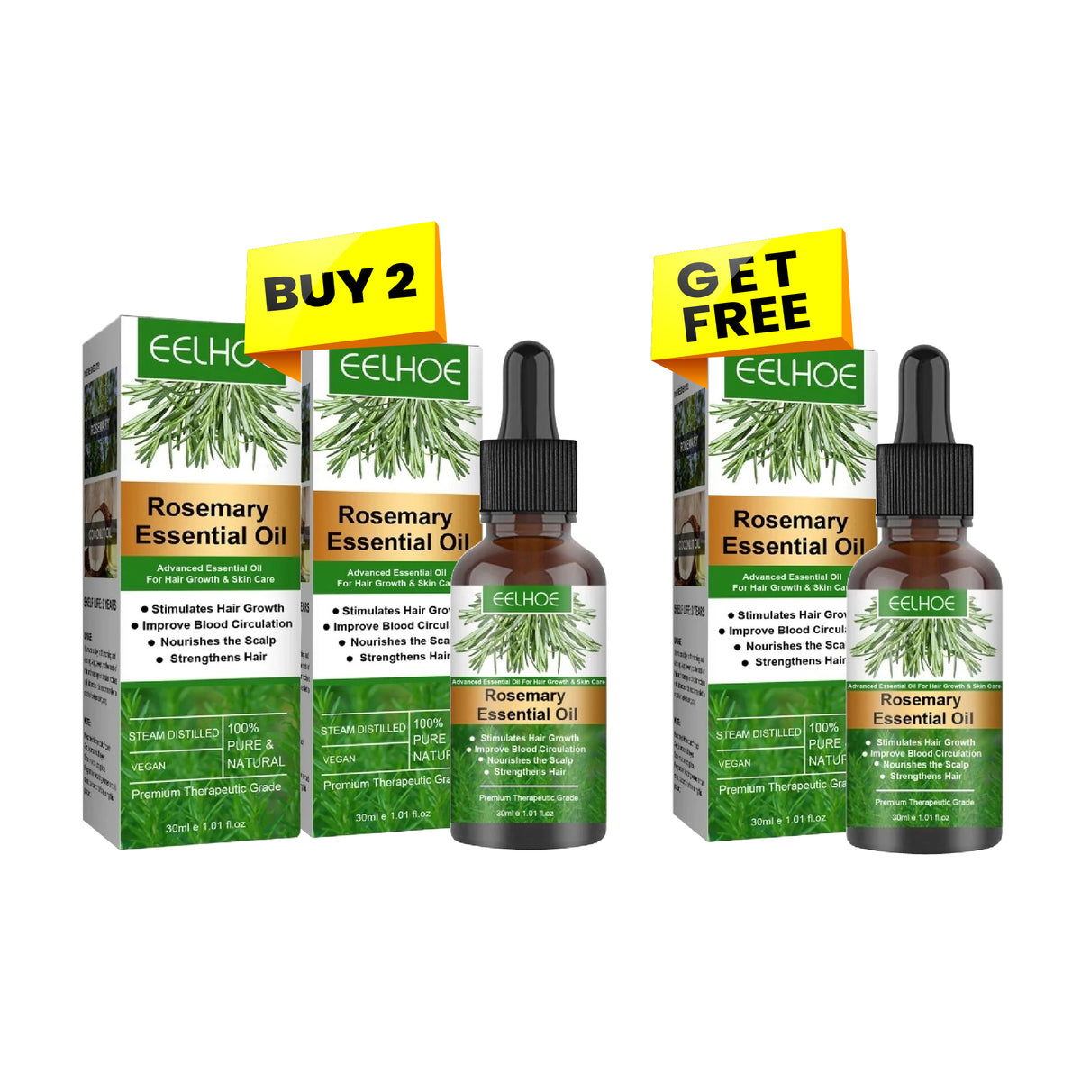 Buy 2 Eelhoe Rosemary Essential Oil and Get 1 FREE