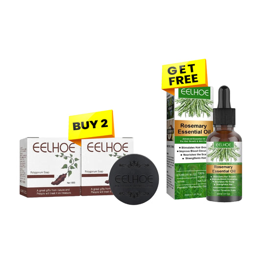 Buy 2 Eelhoe Polygonum Black Shampoo Soap & Get Essential Oil Free